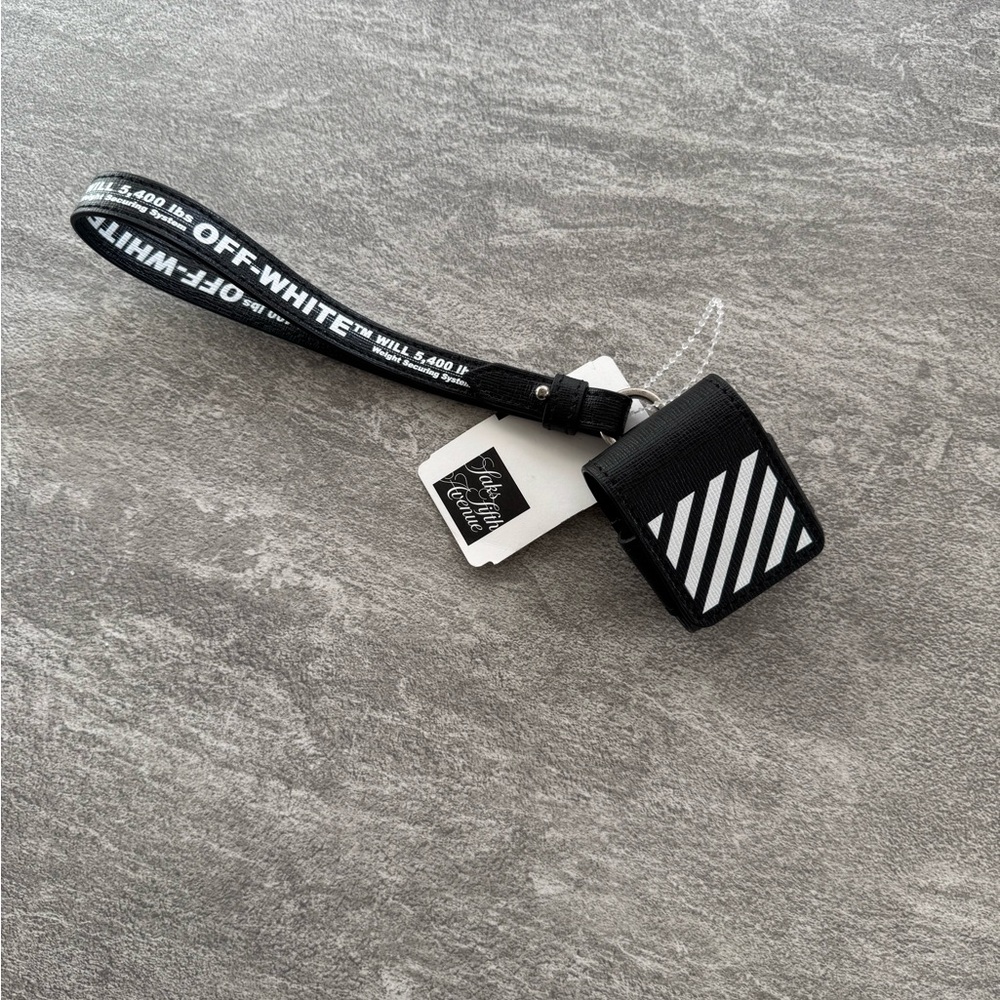 Off-White Black and White Striped Wallet